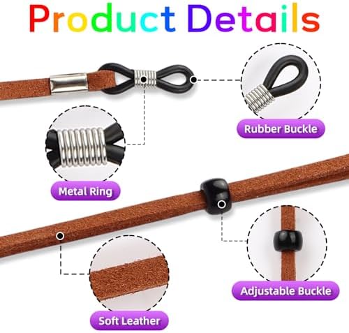 10 Pcs Glass Holder Straps, Adjustable Eyewear Retainer Lanyard Cord, Sunglass Eyeglass Chains Around Neck for Men Women Kids