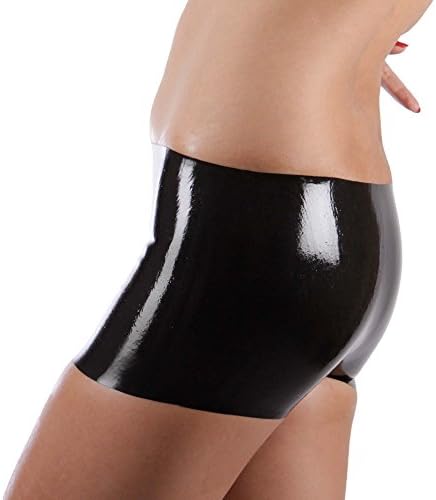 Black Latex Rubber Gummi Hot Pants Boxer (one Size)