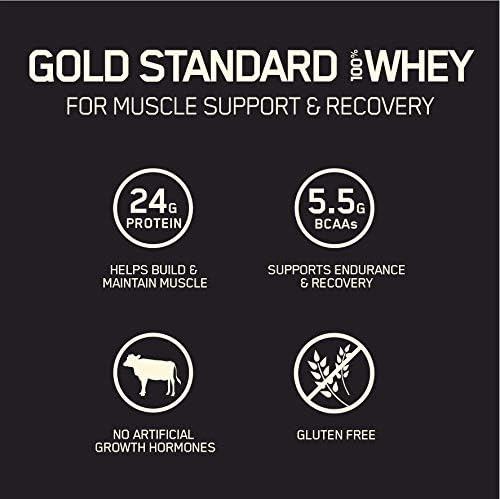 Optimum Nutrition Gold Standard 100% Whey Protein Powder, Cookies and Cream, 4.65 Pound (Packaging May Vary)