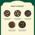 VAHDAM, Assorted Chai Tea Bags Sampler (5 Flavors, 20 Ecofriendly Pyramid Tea bags) I Gift Ideas for Women & Men | Masala Chai Tea Varieties from India | Gluten Free & Non GMO | Gifts for Him/Her