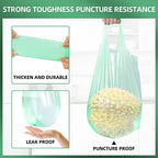 2.6 Gallon Trash Bag 150 Count, Unscented Strong Handle Tie Garbage Bags Fit 10 Litter Trash Can, Three Colors for Kitchen, Bathroom, Bedroom, Office (Green, White, Black)