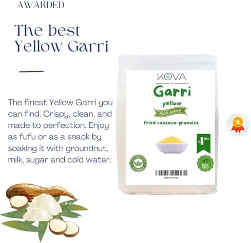 Kovafood Yellow Garri, 4 LBs