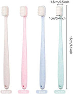 Boao 4 Pieces Extra Soft Toothbrushes for Sensitive with 20000 Micro Nano Bristle for Adult Pregnant Recession Elderly Braces, Protect Fragile(Blue, Green, Pink, Beige)