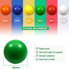 TOAOB Stress Relief Balls Non-Toxic Squeeze 6 Pack 2.5 Inch Colorful Foam Balls for Kids and Adults Hand Exercise Squishy Relief Toys for Anxiety ADHD Autism