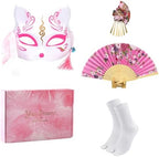 Kimonos for Women Japanese Dress Yukata Geisha Costume Fancy Robe Anime Cosplay Maid Outfit Mask Hand Fan Socks Set