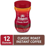Folgers Classic Roast Instant Coffee Crystals, 12 Ounces (Pack of 1)