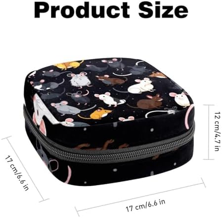 Period Bag,Sanitary Napkin Storage Bag,Animal Print Mouse,Tampon Bag for Purse, V8hv1pjtynqr, Wq7j8mdefrkb