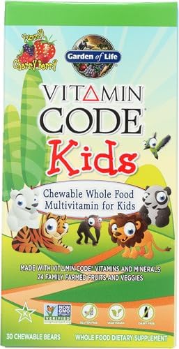Garden of Life Vitamin Code Kids Multivitamin with Probiotics for Immune Health - Multivitamin with Organic Fruits and Vegetables, Non-GMO, Gluten-Free, 30 Chewable Bears
