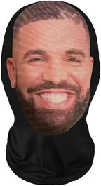 Celebrity Avatar Mask, Parody Rapper Hooded Face Covering，Funny Headgear Cosplay Props Costume Adult