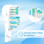 4X Sensitive Toothbrush Dual Clean Replacements Attachments Brush Heads Refill Accessories Compatible with Oral-B Cross Action Power 3733 4732 Rotating Power Toothbrush Heads & Crisscross Bristles