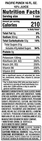 Monster Energy Juice Monster Pacific Punch, Energy Drink, 16 Ounce | Energy + Juice, Pack of 15