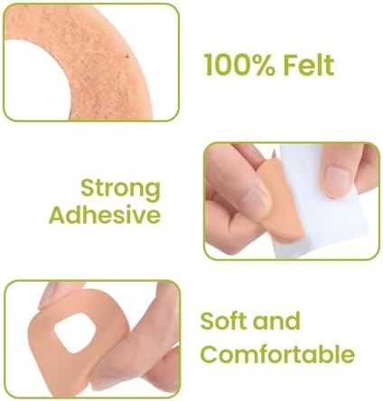 Bukihome Callus Cushions Corn Removers for Foot Bottom, 1/5" Thick Oval Corn Removers Callus Pads, Adhesive Corn Pads for Men & Women - Relieve Friction, Pressure & Shoe Rubbing (Beige, 42 Count)