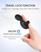 Multifunctional Finger Massager, Waterproof Rechargeable Mini Body Massage Tool, Black