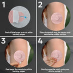 Freestyle Libre 3 Sensor Covers – 20 Libre 3 Patches, Long-Lasting, No Glue on Center, Non-Irritating, Easy to Apply and Remove – for Sports and Daily Use - Beige