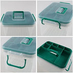 Vcansay Plastic Family First Aid Box with Double Layer and Handle, Emergency Medicine Box, Clear Container for Home, Car, Office, Travel & Outdoor Sports