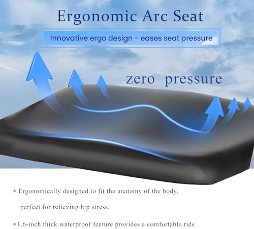 YZRYXHWL Rollator Seat Cushion, 14.1 "x12.2 Replacement, Ergonomic Seat is More Comfortable (1Ea Black) (PU Cushion)