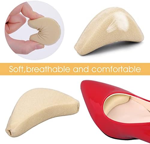 2 Pairs Soft Sponge Adjustable Shoe Filler， Big Toe Plug Foot Brace Shoe Pads Unisex Shoe Too Big Inserts for High Heel Women Reusable Make Big Shoes Fit