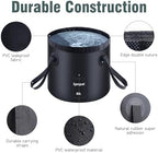 Spopal Collapsible Bucket with Handle 20L, Multifunctional Folding Water Container for Camping, Hiking, Traveling, Fishing, Laundry, Gardening, Waterproof, Durable, Lightweight