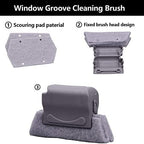 Magic Window Track Cleaner Tool Set - 3 Groove Gap Cleaning Brush + 2 Window Slot Clean Brush with Dustpan + 3 Replacement Cloth