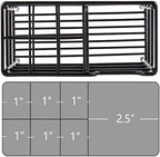 Stainless Steel Toothbrush and Toothpaste Holder for Bathroom – 7-Slot Black Organizer, Space-Saving Hygienic Storage with Modern Design for Countertop