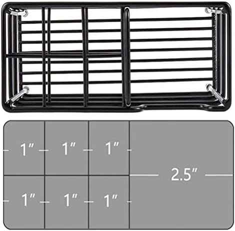Stainless Steel Toothbrush and Toothpaste Holder for Bathroom – 7-Slot Black Organizer, Space-Saving Hygienic Storage with Modern Design for Countertop