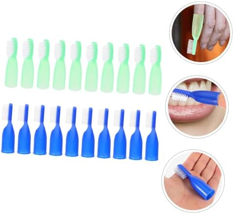 Healeved 20pcs Mini Toothbrush Soft Finger Toothbrush for Prison Use Gentle Tooth Cleaning Tool for Inmates for Psychiatric Wards and High-Security Facilities
