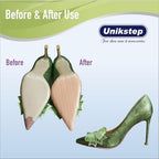 UNIKSTEP 2 Pairs (4 Pieces) Shoe Sole Protectors, Wave Pattern Shoe Bottom and Heel Non Slip Grips