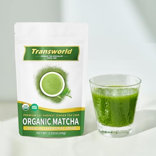 Organic Matcha Green Tea Powder First Harvest Ceremonial Grade 100% Pure Premium Matcha for Drinking and Latte No Additives 3.53oz(100g) Jiuyu