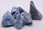 1 lb Blue Quartz Rough Stones Sparkling Reiki Crystal for Rock Tumbling and Lapidary Natural Gemstone Crystal Mineral Raw Specimens - Madagascar