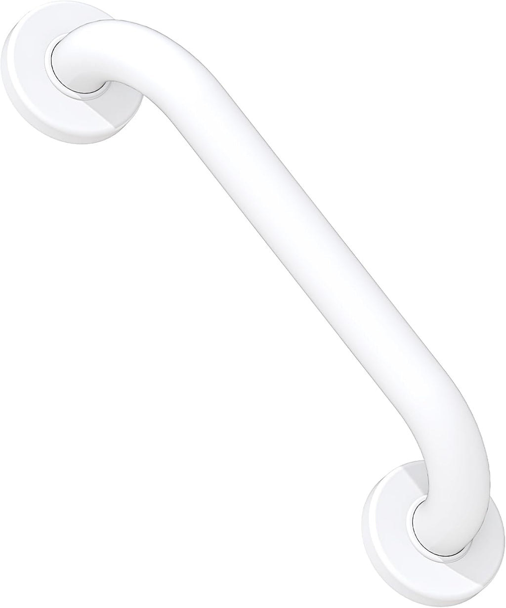 ROTHLEY 12 Inch Grab Bar for Bathtubs and Showers: Stainless Steel Shower Grab Bar Wall Mounted Shower Handle with Concealed Screws for Handicapped Elderly and Seniors (Matte White)