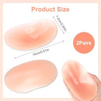 2 Pair Silicone Shoulder Pads for Womens Clothing, Reusable Anti-Slip Invisible Breathable Enhancers Shoulder, For Boost Comfort and Posture with Natural Enhancer for Dress & T-Shirt & Sweater