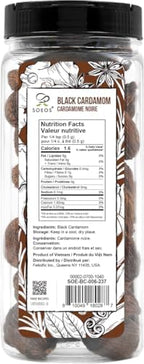 Soeos Black Cardamom Pods, 6 Ounces, NON GMO Verified, Kosher, Smoky Flavor, Freshly Dried Cardamom Seeds, Perfect for Asian and India Cooking Spice