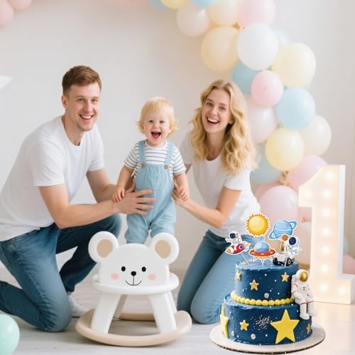 40Pcs Space Cupcake Toppers, Solar System Galaxy Universe Planets Cupcake Picks Outer Space Cake Topper Picks for Kids Birthday Baby Shower Party Cupcakes Toppers Decorations