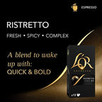 L'OR Espresso Capsules, 50 Count Ristretto, Single-Serve Aluminum Coffee Capsules Compatible with the L'OR BARISTA System & *Nespresso Original Machines, 50 Count (Pack of 1)