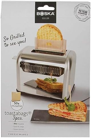Boska Holland Reusable Non-stick Toastabags, Set of 3 Toaster Bags, For Grilled Cheese