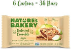 Nature's Bakery Oatmeal Crumble Bars, Apple, 6-6 Count Boxes (36 Bars), Vegan Snacks, Non-GMO