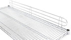 HSS Wire Shelf Back Ledge, Fits on 48" Wide Wire Shelf, Chrome Color, 2-Pack