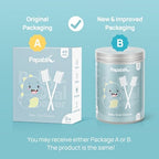 Papablic Baby Tongue Cleaner, Baby Oral Cleaner, Disposable Infant Mouth Cleaner Newborn, Upgrade Gum Cleaner with Paper Handle for Infants Ages 0-2 Years, 40 Pack