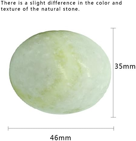 BRABUD Oval Marble Baoding Chinese Health Exercise Stress Balls in Natural Stone Craft Collection BS174 (Light Green)