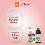 KRISHNA'S HERBAL & AYURVEDA Jeevan Sanjeevani Kwath - 500 ml Enriched with Aloe Vera, Amla, Giloy, Tulsi, Ashwagandha, and 4 More Herbs Natural Immunity Booster 500 ml (Pack of 1) Multicolour