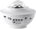Starry Sky Projector with Bluetooth - Wireless Galaxy Night Light with Remote Control, Music Player (B-White)
