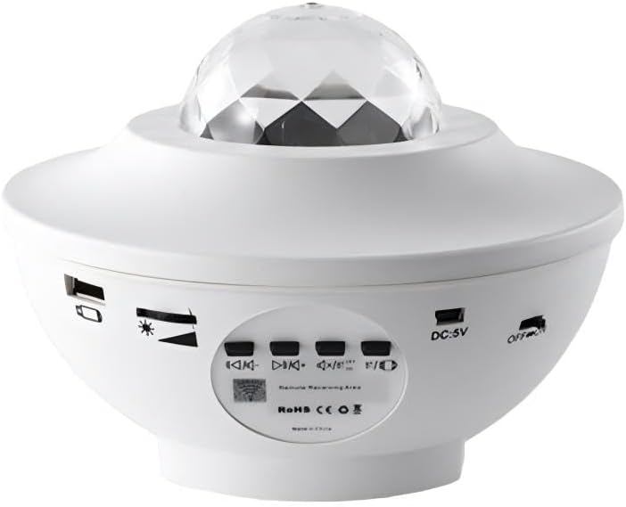 Starry Sky Projector with Bluetooth - Wireless Galaxy Night Light with Remote Control, Music Player (B-White)