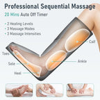 QUINEAR Leg Massager with Heat and Air Compression,Foot and Calf Massager for Circulation and Pain,Compression Boots with 3modes and 3 Intensities