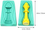12Pcs Chess Set Mold Chess Fondant Mold 3D s Piece Silicone s Epoxy Casting for DIY Candy Chocolate Cake,Candle Wax Crayon Melt, Resin Crafts Making Tool Projects