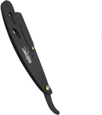 Cut Throat Razor Kit for Men – Matte Black Professional Straight Razor with Premium Stainless Steel Blade – Classic Barber-Style Shaving Tool for Beard & Moustache Grooming – Pouch Included