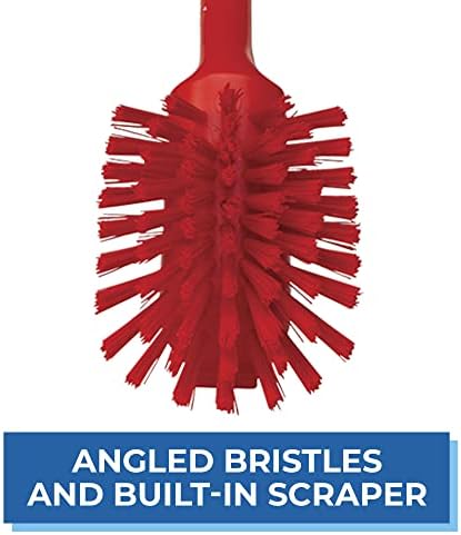 Vikan 42374 Brush,Dish,Scraping Edge,Medium,11",PP/PBT,Red