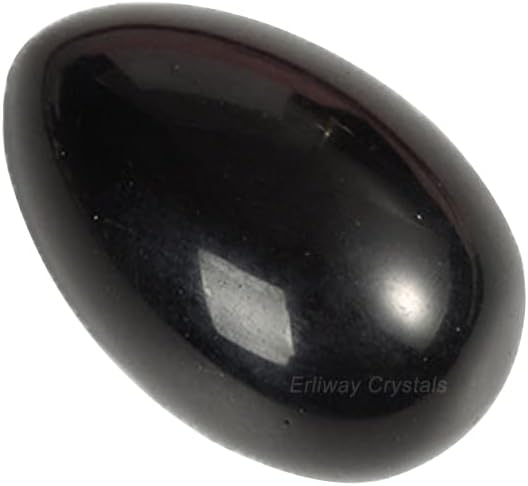 Natural Black Obsidian Pocket Palm Stone Egg Shape Gemstones 1.2 x 0.8" Polished Worry Stones Healing Crystals for Reiki Balancing Wicca Meditation Energy Anxiety Relax Décor