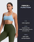 Aoxjox Women’s Workout Leggings Metamorph Mid-Rise Hidden Scrunch Tummy Control Gym Training Yoga Pants 25"/27"/28.5"