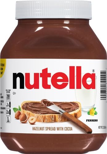 Nutella Hazelnut Spread with Cocoa, Creamy Hazelnut Spread, Breakfast Favorite, 35.3 oz Jar (Pack of 2)