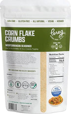 Pereg Seasoned Gluten Free Cornflake Crumbs, 12 oz | Crispy Breadcrumbs for Coating & Stuffing | Coat Shnitzel, Burgers, Vegetables | Kosher | Resealable Bag